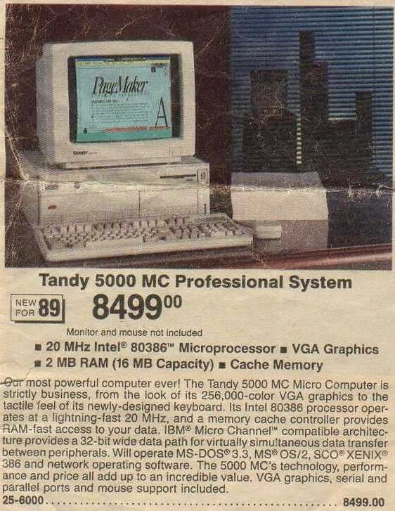 Tandy 5000 MC Professional System